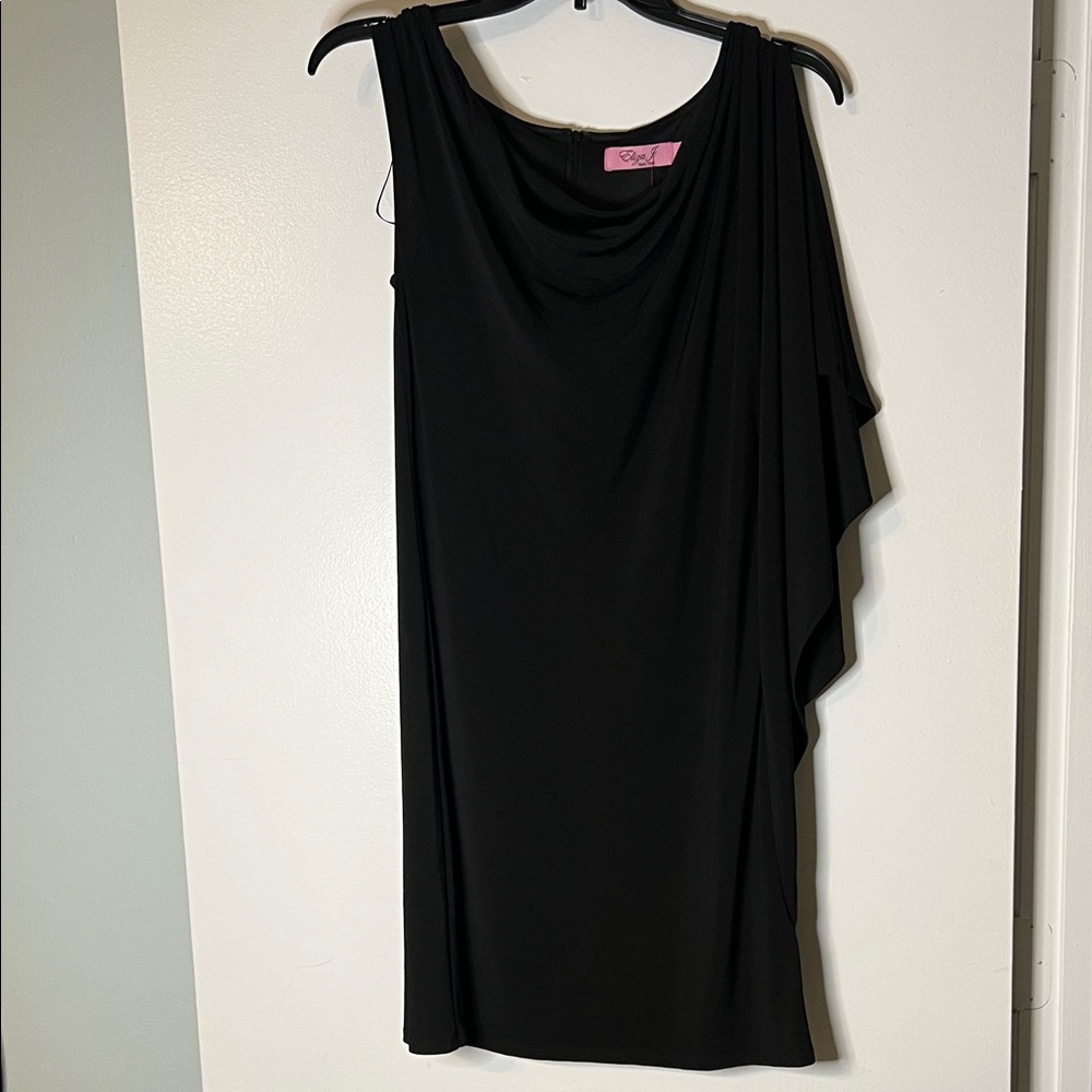Eliza J One Shoulder Black Dress